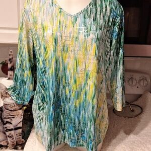 U women's Alia casual stretch 3/4 sleeve regular size top XL
